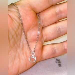 Silver Cat Pendant Necklace